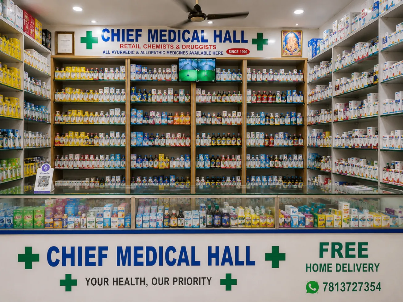 Inside Chief Medical Hall — the Phase 2 Mohali pharmacy serving families since 1990